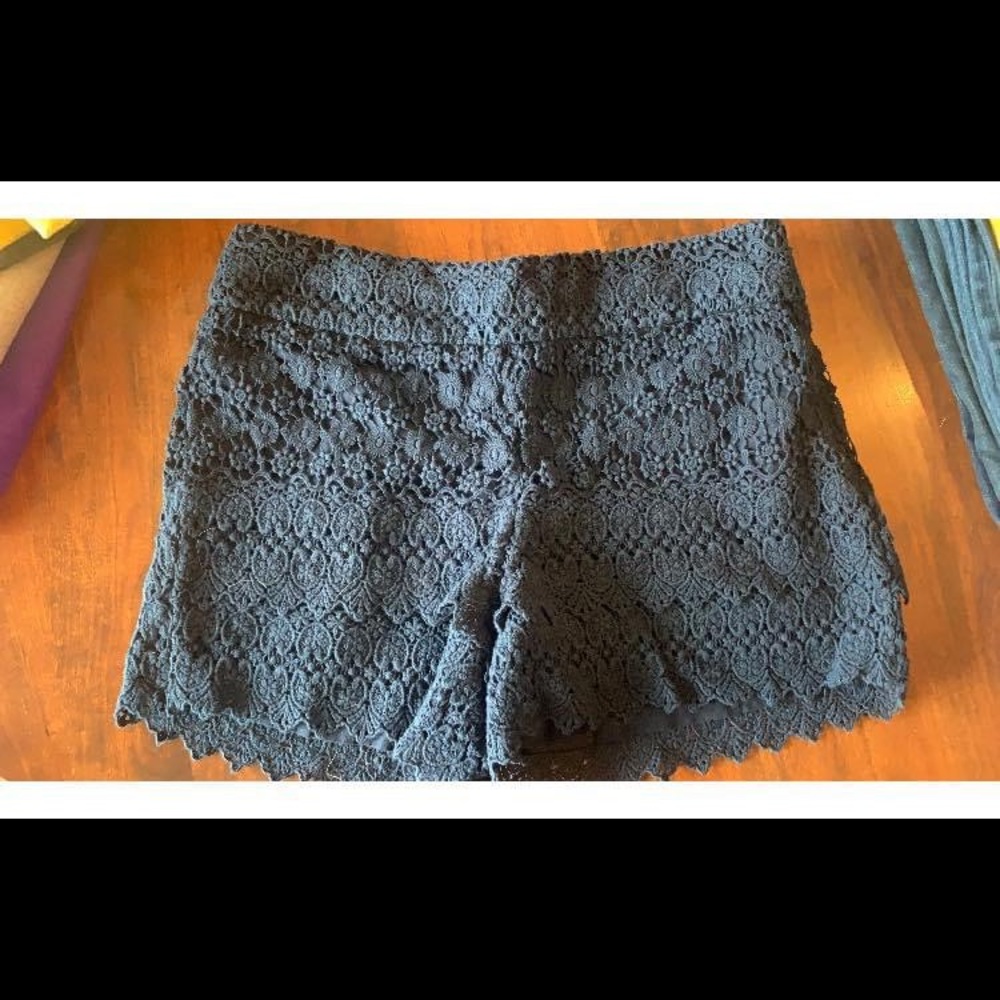 Loft lace detail shorts